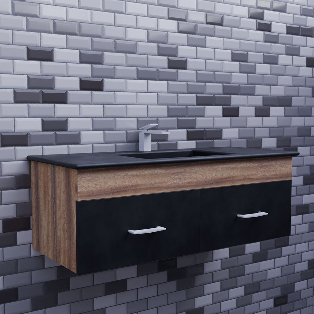 Loft floating vanity with basin