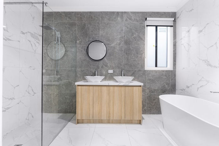 Mobilier dublu Nordic cu lavoare tip bol
