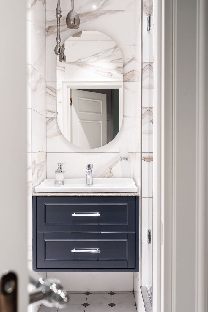 Mobilier de baie Navy cu lavoar